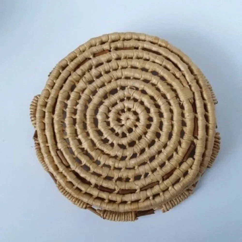 Vintage Wicker Boho Mid Century Modern Style Medium Size
